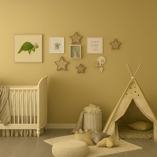Image of Golden Solid Matt Peel and Stick Wallpaper Contact Paper Wallpaper Modern Self Adhesive Wallpaper Decorative Removable 16 x 72 Inch