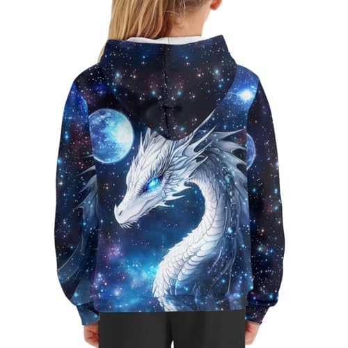 Image of WELLFLYHOM Boys Hooded Sweatshirts Hoodie Pullover Cool Graphic Crewneck Blouses Size 6-16
