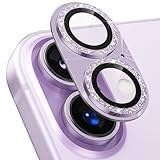 Podick カメラフィルム iPhone 17 用 カメラカバー キラキラ 9H強化ガラス 全面保護 アイフォン 17 用 カメラ保護 ピカピカ キズ防止 耐衝撃 高透過率 黒縁取り 露出オーバー防止 いphone17 レンズカバー プロテクター パープル