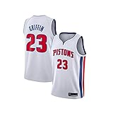 Basketball-Trikot Blake Griffin 23# Detroit Pistons Jersey,Fan Jersey lose Casual Sports Wettbewerb Jersey Wiederholbare Reinigung Familie und Freunde-WhiteA-M(175~180CM)
