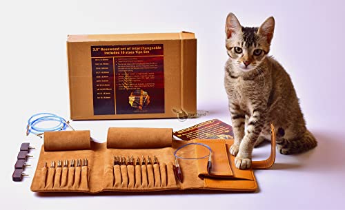5" Rosewood Interchangeable Knitting Needles Set | With Leather Case | Smooth Needles Tips For Long Last |