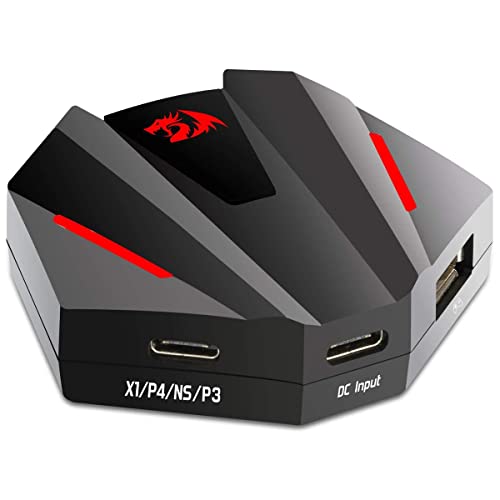 Adaptador de Teclado e Mouse Para Console Xbox One PS4 Nintendo Switch PS3 Redragon Vulcan - GA-250