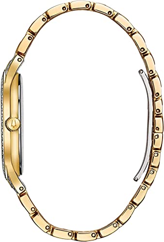 Bulova Men's Crystal Phantom Gold Tone 3-Hand Quartz Stainless Steel Style: 98A229