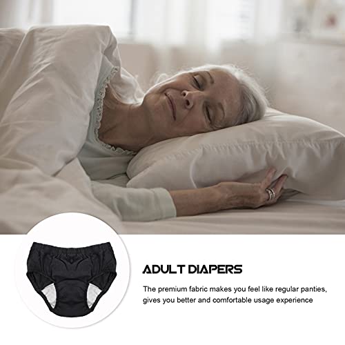 DOITOOL Fralda de adulto reutilizável, fralda para adultos, lavável e livre de vazamentos, roupa ínt
