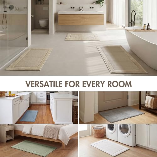 Madison Park Sanctuary 100% Cotton Non-Slip Bath Rug, 17x24 Inch, Natural by Madison Park - Used condition - Image 8