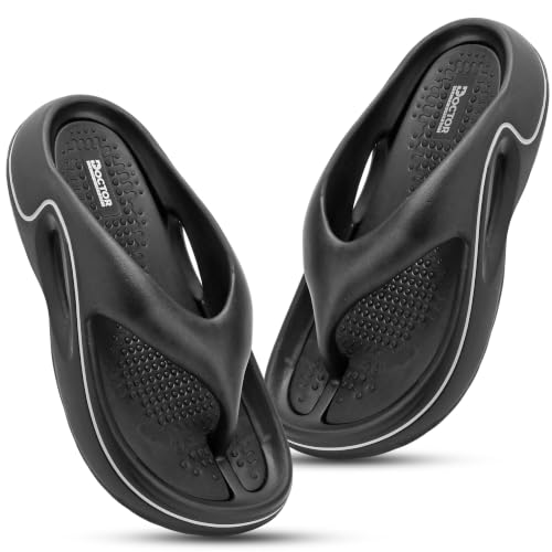 Image of DOCTOR HEALTH SUPER SOFT Men's EVA Flip Flops | Lightweight Cushioned Comfortable Thong Slippers | Anti-Skid Waterproof Soft Footbed Daily Wear Beach Bathroom Indoor Outdoor Flip Flops