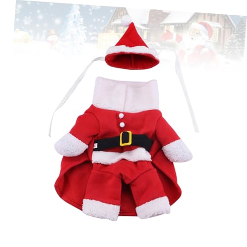 Disfraz para perro Santa de Navidad talla S color rojo miniatura 4