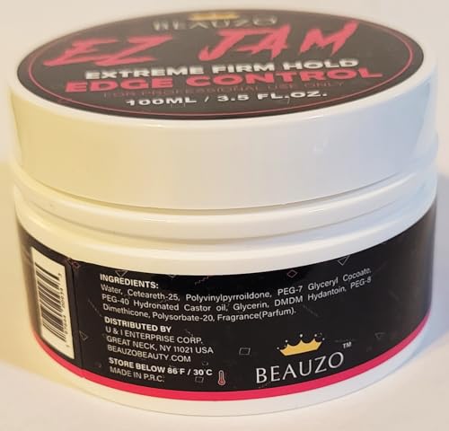 Beauzo Ez Jam Extreme Firm Hold Edge Control 3.5Fl Oz, Edge Control For Black Hair, Edge Gel, Edge Wax, 24 Hour Edge Tamer, Edge Control For Black Hair 4C Extreme Hold thumb #7