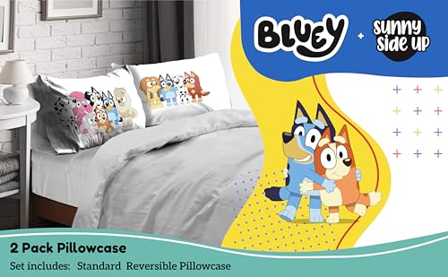 Sunny Side Up Bluey & Bingo Reversible Pillowcases