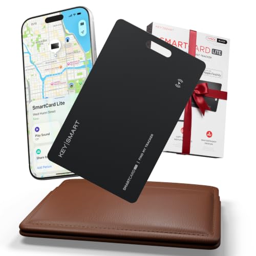 KeySmart SmartCard Lite 2 Year Battery Wallet Tracker for iPhone | Compatible with Apple Find My App, Long-Lasting Single-Use 2-Year Battery Life, Slim Tracking Card by KEY SMART - Used condition - US$17.57