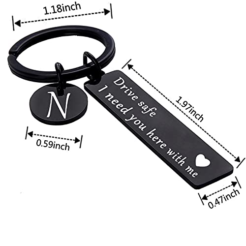 Image of drive safe keychain for him key rings for her men boyfriend