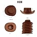 20 Pcs Brown Mini Cowboy Hats for Crafts Plastic Tiny Cowboy Hat Cute Small Cowboy Hats for Bottles Doll & Cake Decorations