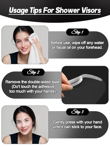 EBANKU 300 Pcs Shower Face Eye Shield Visor, Plastic Shower Shield Visor Eye Protector Makeup Protective Eyebrow Shower Visors for Adults Showering Haircut Hairspray