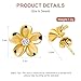 NAITIAY 925 Sterling Silver Plumeria Flower Stud Earrings for Women Cubic Zirconia Crystal Flower Stud Earrings for Women Dainty Fashion Mirror Like Sheen and Matte Finish Combination Hypoallergenic Daisy Earring Minimalist Jewelry