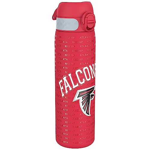 Ion8 NFL Atlanta Falcons Lightweight Steel Water Bottle, 600 ml/20 oz, Non-Insulated, Leak Proof, Easy to Open, Secure Lock