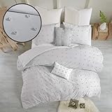 URBAN HABITAT Intelligent Design Juego de edredón de algodón, diseño de...