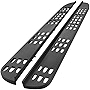 7 Inches Running Boards Compatible with 2019-2023 Chevy Silverado/GMC Sierra 1500 Crew Cab, 2020-2023 Silverado/Sierra 2500HD 3500HD, Side Steps for Silverado Dual-Stage Textured Black Powder.