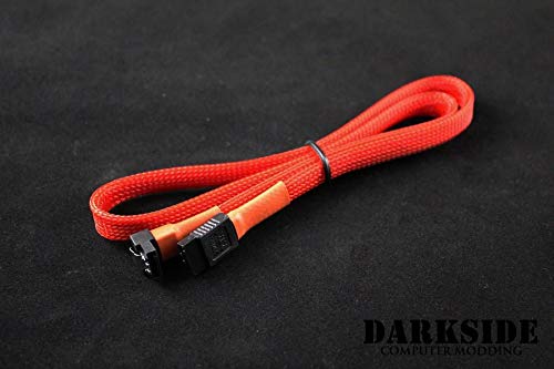 Cable de datos SATA 3.0 60cm 180° a 90° rojo UV miniatura 2