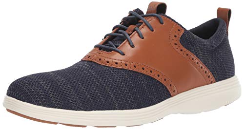 Cole Haan Men s Grand Tour Knit Oxford Flat, Marine Blue-Tan, 10.0 M US