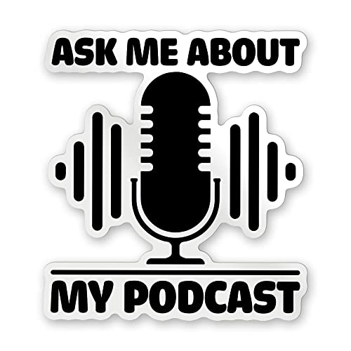 Me About My Podcast Vinyl Art Stickers for Merchandise Accessories Decal Decor Gifts Idea for Adults Ladies Kids Teens