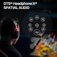 HyperX Cloud II Wireless Gaming-Headset, 2,4-GHz, 30 Std. Akku, 20 m Reichweite, DTS Headphone Spatial Audio, 53-mm-Treiber, HyperX Komfort, abnehmbares Mikrofon, Schwarz-Rot – Ansicht 5