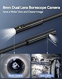 Teslong Dual Lens Endoskopkamera mit Licht, 1080P WiFi Endoskopkamera, Wasserdichtes Endoskop...