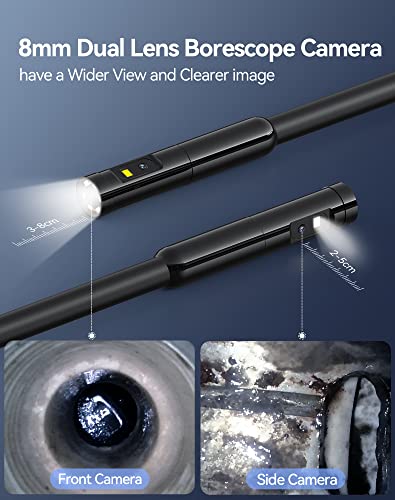 Teslong Dual Lens Endoskopkamera mit Licht, 1080P WiFi Endoskopkamera, Wasserdichtes Endoskop,...