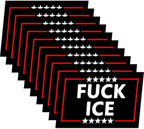 10 Pack Fuck ICE Protest & Resist Support Immigrants Abolish ICE Stickers Laptop Bumper Decal Window Waterproof Car Stickers