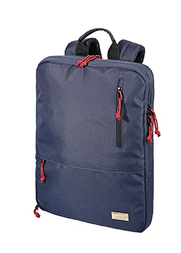 Troika Laptop backpack made from 100% recycled PET (rPET) – GO URBAN EXPANDABLE – expandable through add. zip – with 2 large comp. – for laptop (up to 16''), several inside pockets – rPET – dark blue