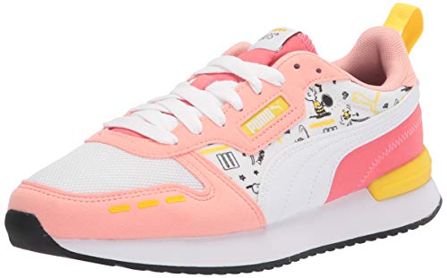 PUMA Peanuts R78 Sneaker, Apricot Blush White-Maize, 6.5 US Unisex Big Kid