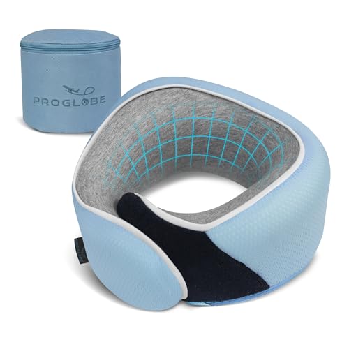 Proglobe Junior Kids Travel Neck Pillow - Ergonomic Memory...