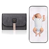 Dark Gray Portable Foldable Diaper Changing Pad & Travel Nappy Mat for Outing & Trip
