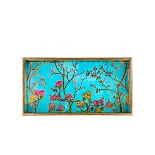 Image of Set of 3 Wooden Trays Enamel Coated| Premium Wooden Trays| Rectangle Trays Set of 3 | Serving Trays | Wooden Tray | Kitchen & Dining Decorative | Size- 16 X 10 Inch | 14 X 8 Inch | 12 X 6 Inch