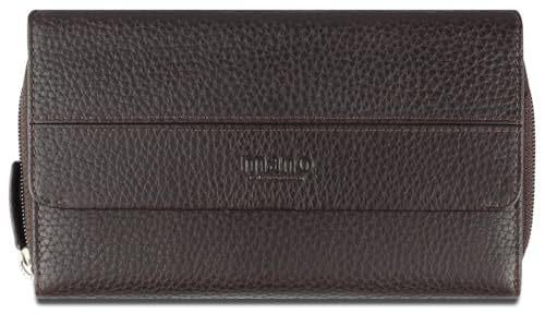 Porte-monnaie en cuir véritable mano Don Tommas 17,5 cm idéal pour vos voyages et sorties