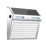 Solar-Sicherheitsleuchte für den Außenbereich mit Bewegungsmelder, 112 LEDs, helles Flutlicht, IP65 wasserdicht, außen für Garten, Wandleuchte, Haustür, Stufenbeleuchtung, Hof, Garage, Terrasse