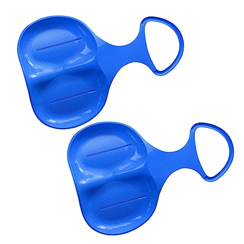 GALPADA 2Pcs Outdoor Snowboard Thickened Durable Hdpe Skiing Boards for Winter Fun Lightweight Portable Design for Sandboarding and Activities