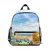 Größe: 25,4 x 10,2 x 30,5 cm, kleiner Rucksack, geeignet für 2-6 Kinder auf Reisen oder Schule gehen.