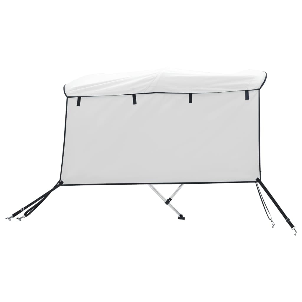 vidaXL Daszek bimini ze ściankami, 3 pałąki, 183x(170-182)x137 cm, daszek do łodzi, bimini do łodzi, daszek bimini, daszek do łódki
