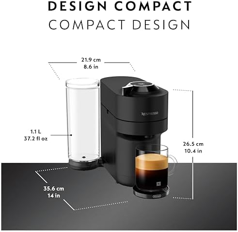 Nespresso Vertuo Pop+ Deluxe Pod Coffee & Espresso Machine Matte Black - 5