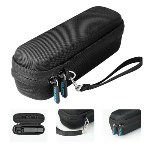 TELESIN Small Case Les Protector Hard Carry Case Carrying Bag with Hand Strap for DJI Osmo Pocket 3 Accessories, Mini Size Protective Storage Travel Starter Accessory for DJI Pocket 3 Accessory-image-3