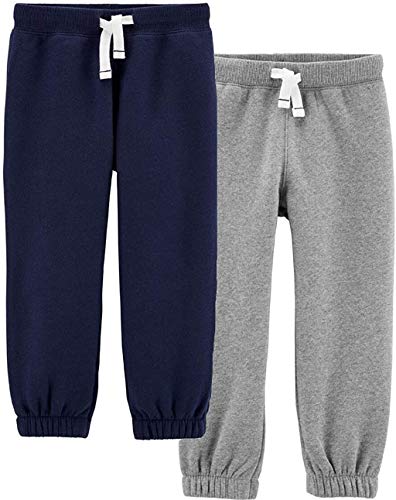 Carter's Baby Boys' 2-Pack Fleece Pant (Navy/Heather, 2T) #TOP6
