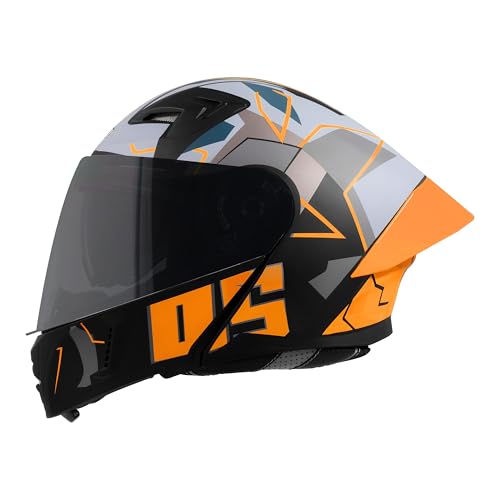 Image of Steelbird SBA-20 05 ISI Certified Flip-Up Graphic Helmet for Men with Inner Chrome Sun Shield