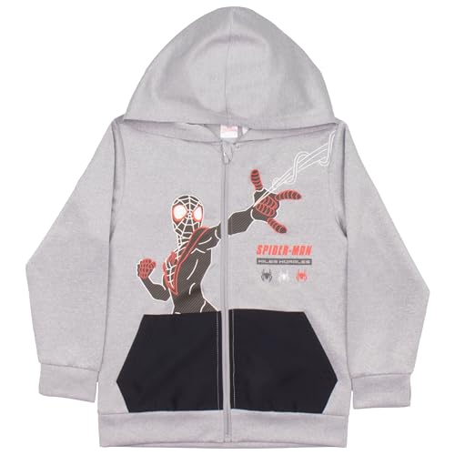 Marvel Spider-Man Across the Spiderverse Hoodie and Joggers 2-Pack, Boys Spiderman Hooded Sweatshirt Active Sweatpants Bundle2