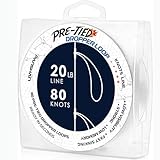 20 lb Pre-Tied Dropper Loop Knots Line. Fluorocarbon Fishing Line Spool. Loops 16 Inches Apart with 5.5 Inch Loop Size. Perfect for Saltwater & Freshwater Fishing, Snapper & Other Bottom Feeding Fish
