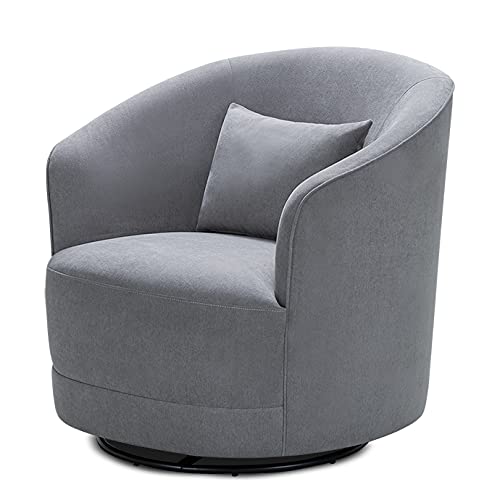 Nurture& The Swivel Premium Glider Swivel Chair for Nursery or Living Room with Built-in USB Charger and Stain-Resistant Performance Fabric (Gray)