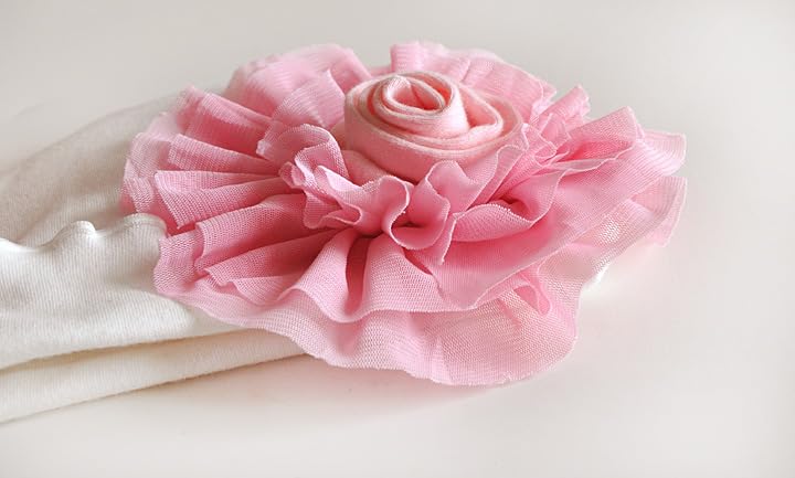 2Pack Floral Baby Girl Beanie Hats Newborn Hospital Hat Coming Home Pictures Photo Props, Cotton Infant Hats4