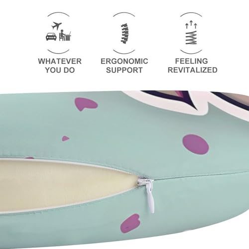 Almohada de viaje espuma viscoelástica tamaño único miniatura 5