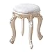 Krzesło Toaletowe do Makijażu, Toaletki do Toaletki, Toaletki do Łazienki, Okrągłe Wyściełane Krzesło Toaletowe, Siedzisko do Pianina (Color : White, Size : Stroke Gold)
