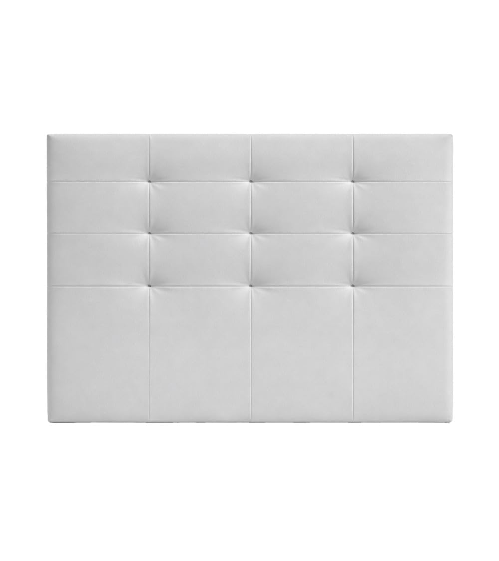 Cabecero Olson Tapizado Polipiel 105 cm Blanco | Para Cama Individual