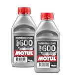WOL DOT 4 Brake Fluid Motul 100948 Brake Fluid Factory Line RBF600 500ML - Fully Synthetic Brake Oil Dot (2 Units)